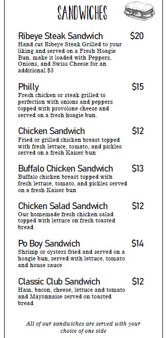 The Rustic Grill buffet swainsboro Menu image 1