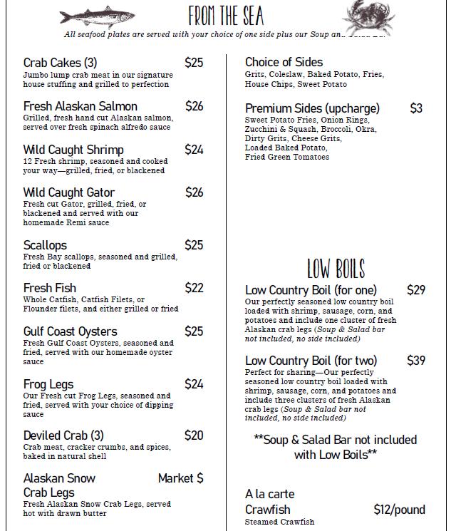 The Rustic Grill buffet swainsboro Menu image 3